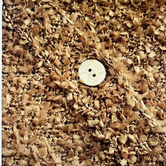 V-neck Fuzzy Button Cardigan by Cider - Picture 2 of 4